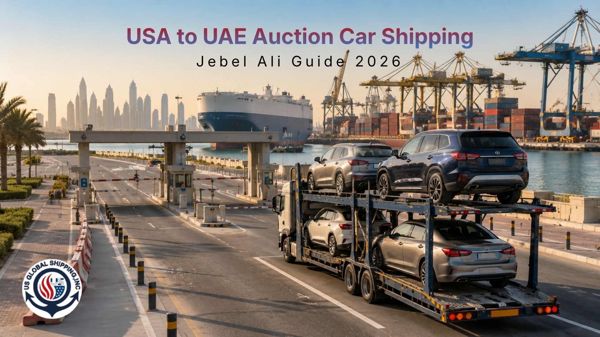 USA to UAE Auction Car Shipping in 2026: Complete Guide to Jebel Ali, Costs, and Process